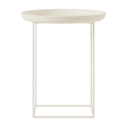 Table d'appoint ronde en acier blanc antique 45 cm Duke - NORR11