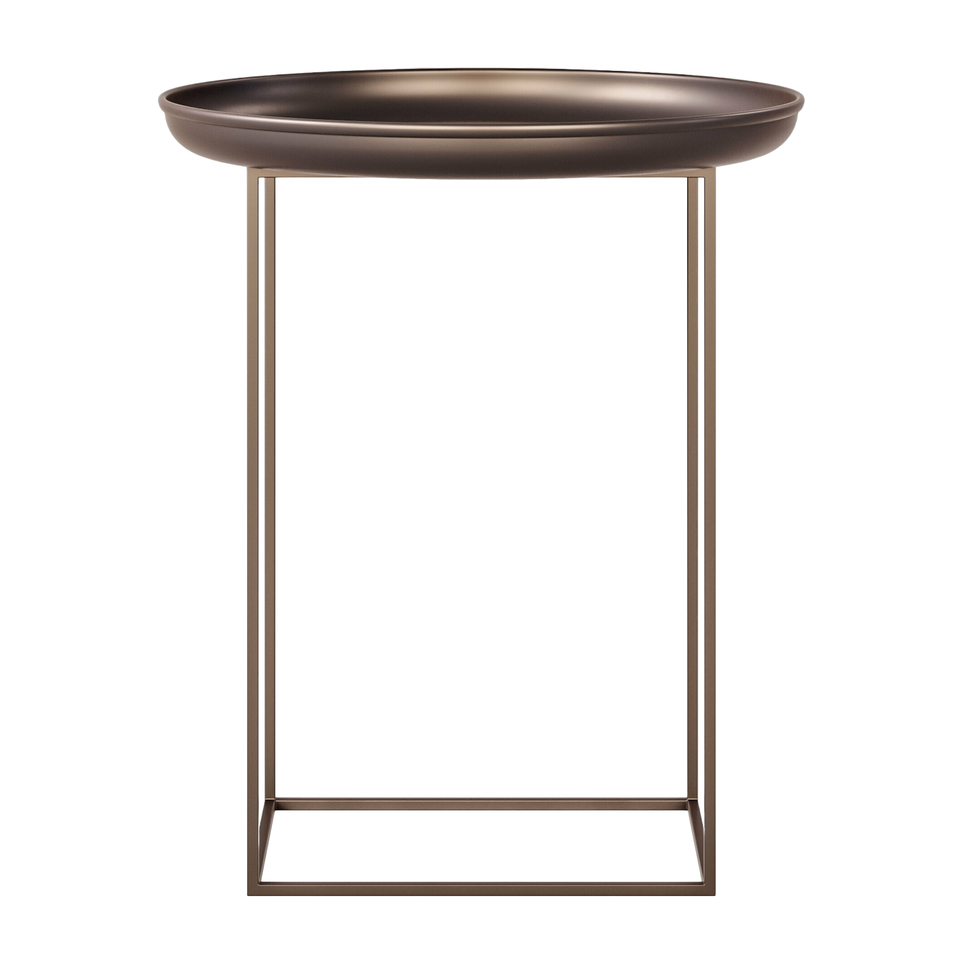 Mesa de centro ronde en acero bronceado 45 cm Duke - NORR11