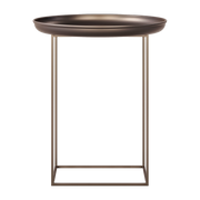 Mesa de centro ronde en acero bronceado 45 cm Duke - NORR11