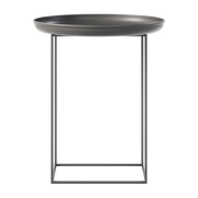Mesa de centro ronde en acero negro 45 cm Duke - NORR11
