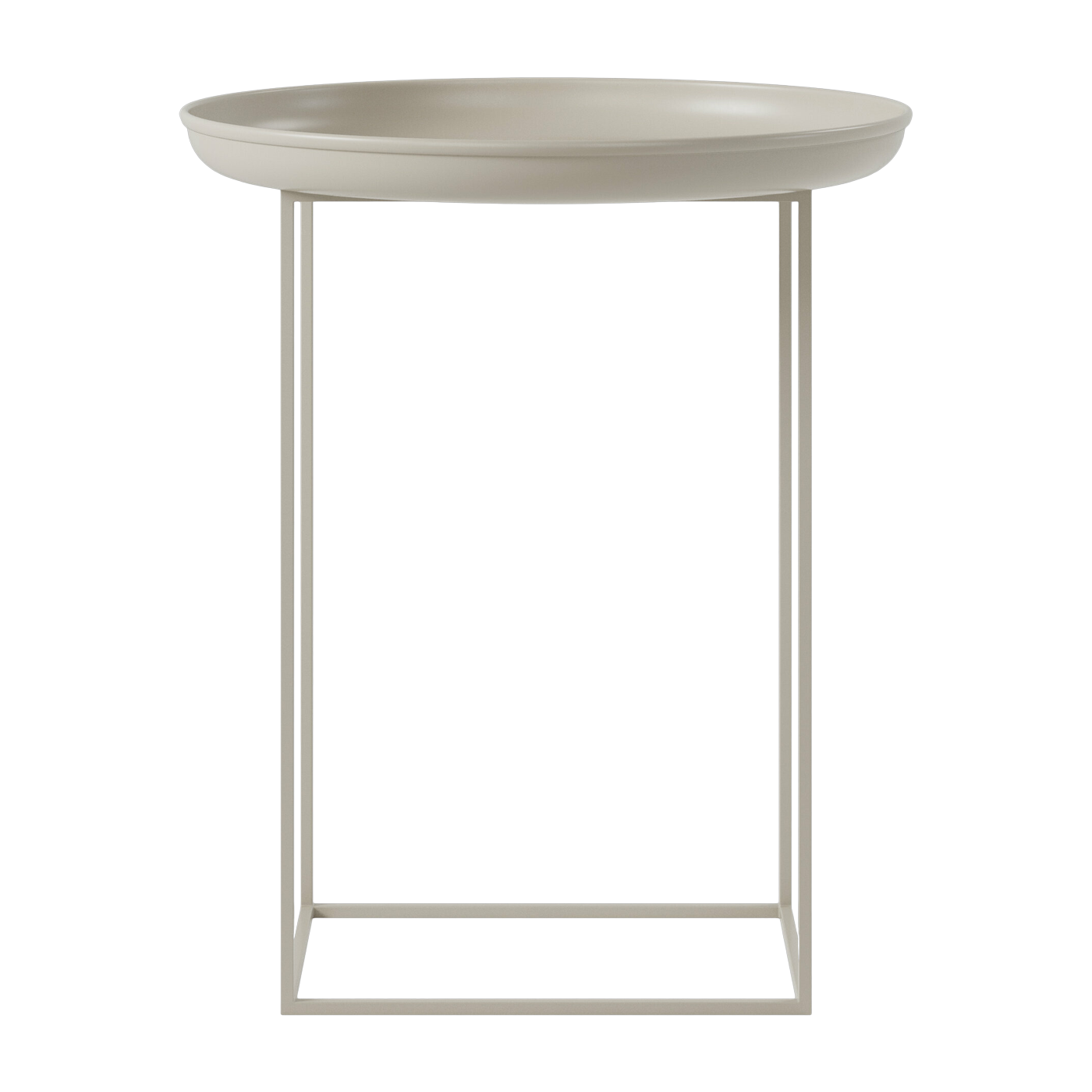Mesa de centro ronde en acero gris piedra 45 cm Duke - NORR11