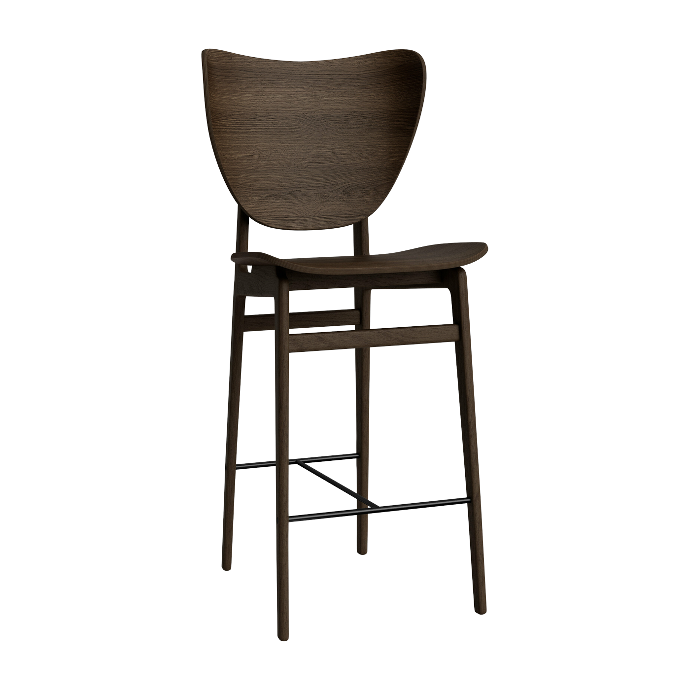 Chaise de bar en chêne fumé 75 cm Elephant - NORR11