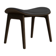 Lounge stool in smoked oak and anthracite leather upholstery Elephant - NORR11