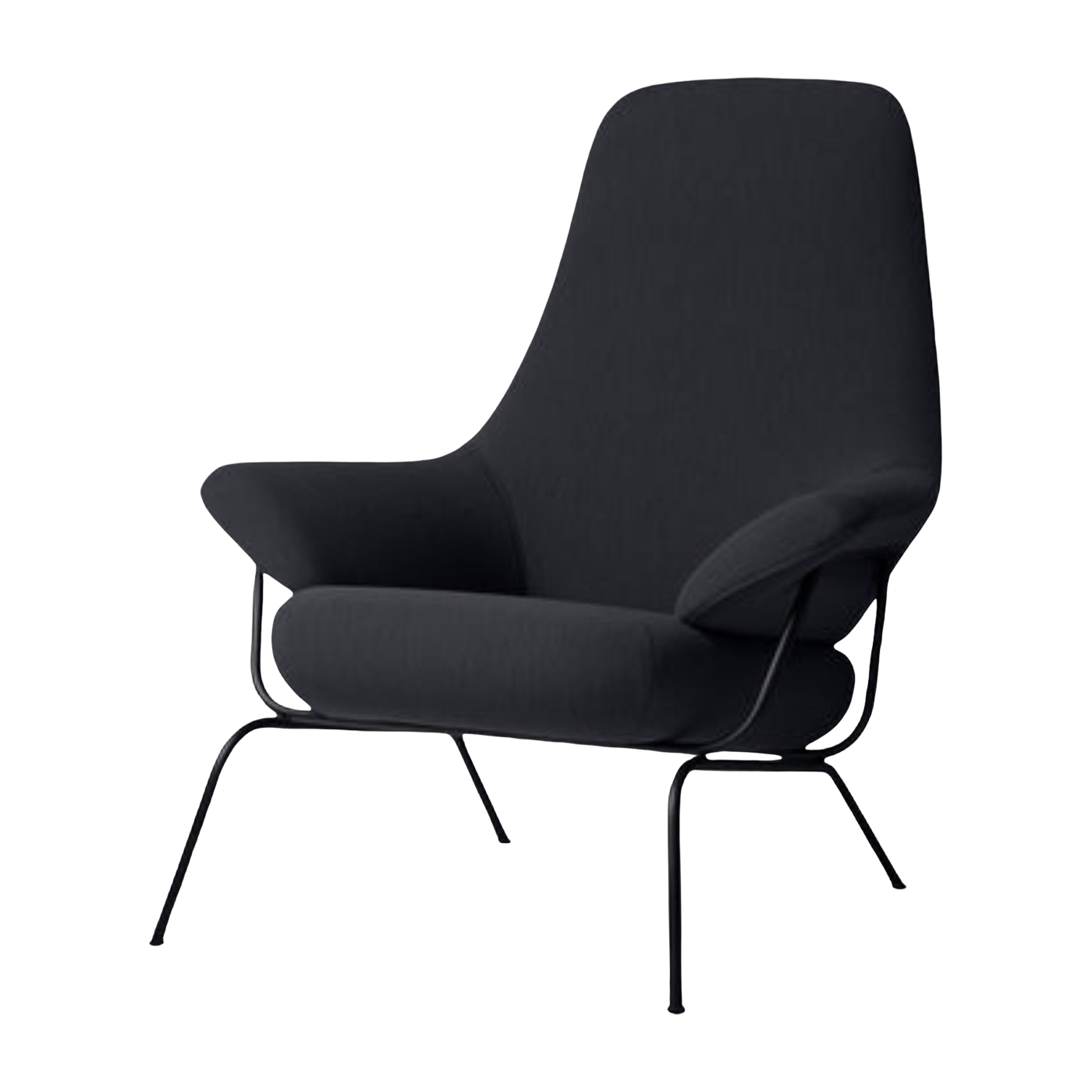 Black wool armchair Hai - Hem