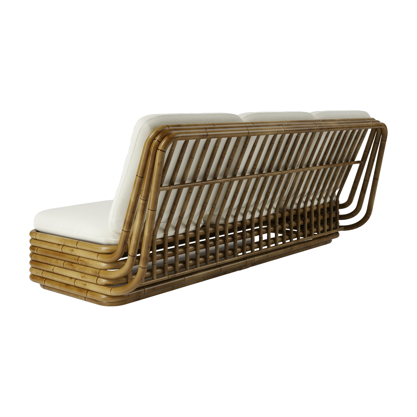 Rattan 3-seater sofa Bohemian 72 - Gubi