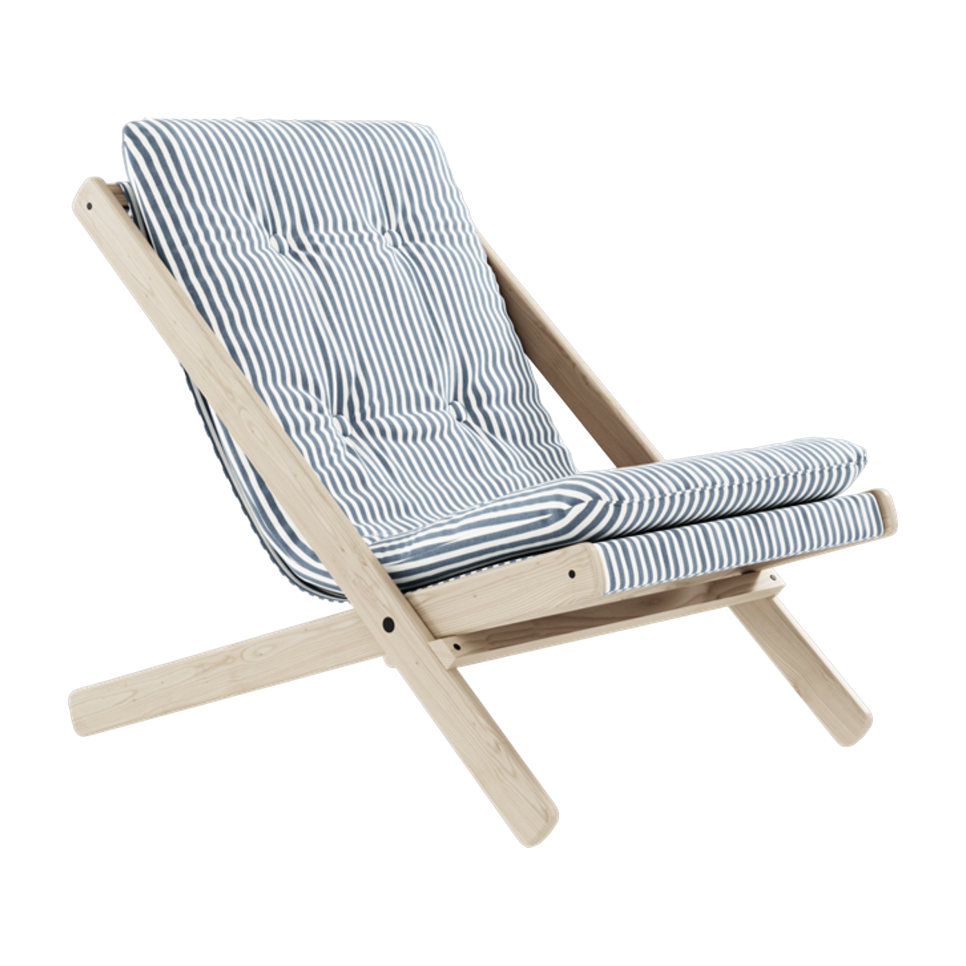Transat en bois bleu et blanc Boogie - Karup Design