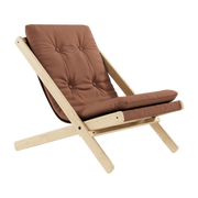 Brauner hölzerner Liegestuhl Boogie -. Karup Design