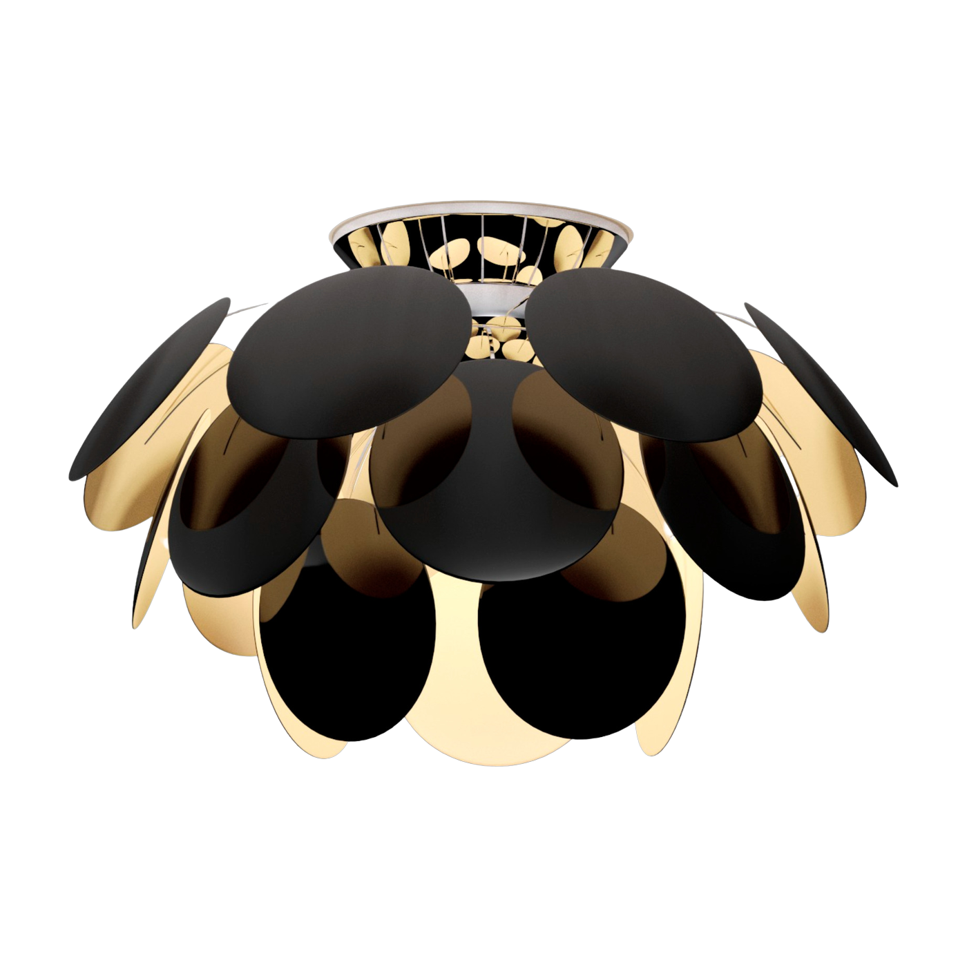 Lámpara de techo de metal negro y dorado 68 cm Discoco C - Marset
