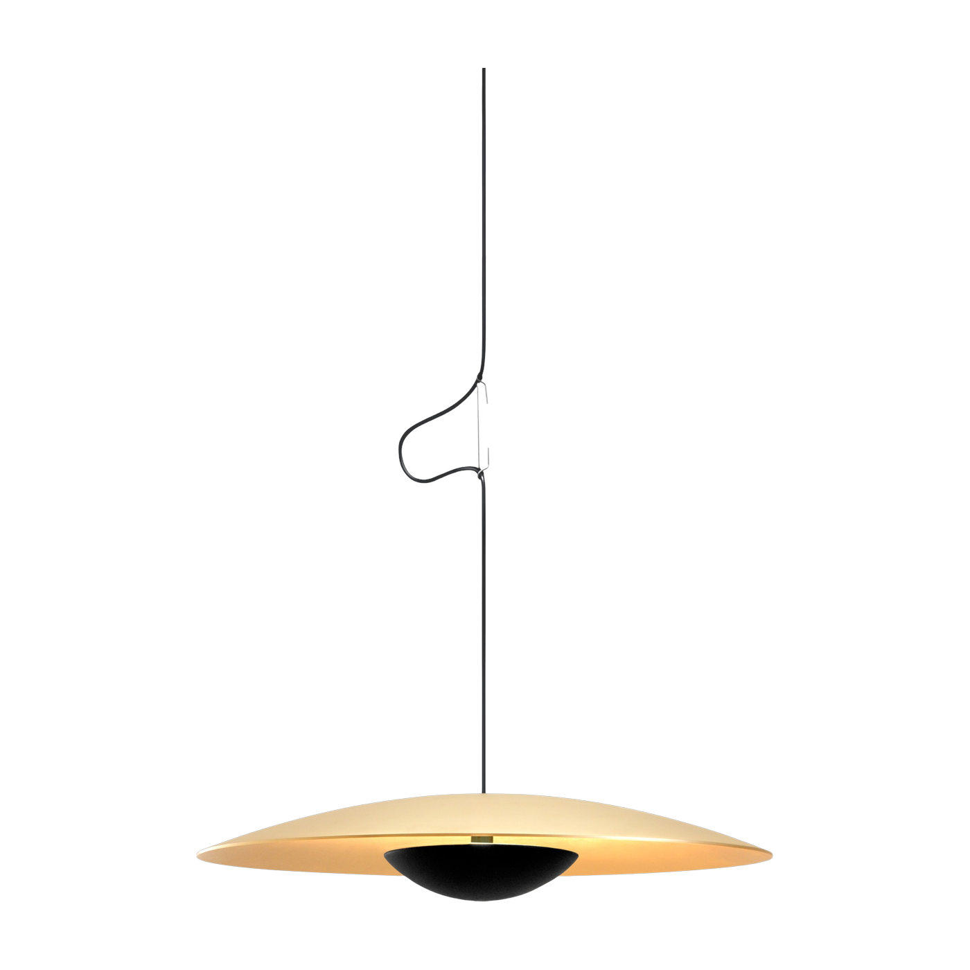 Pendelleuchte aus gebürstetem Messing mit Dimmer dali Ginger 42 - -. Marset