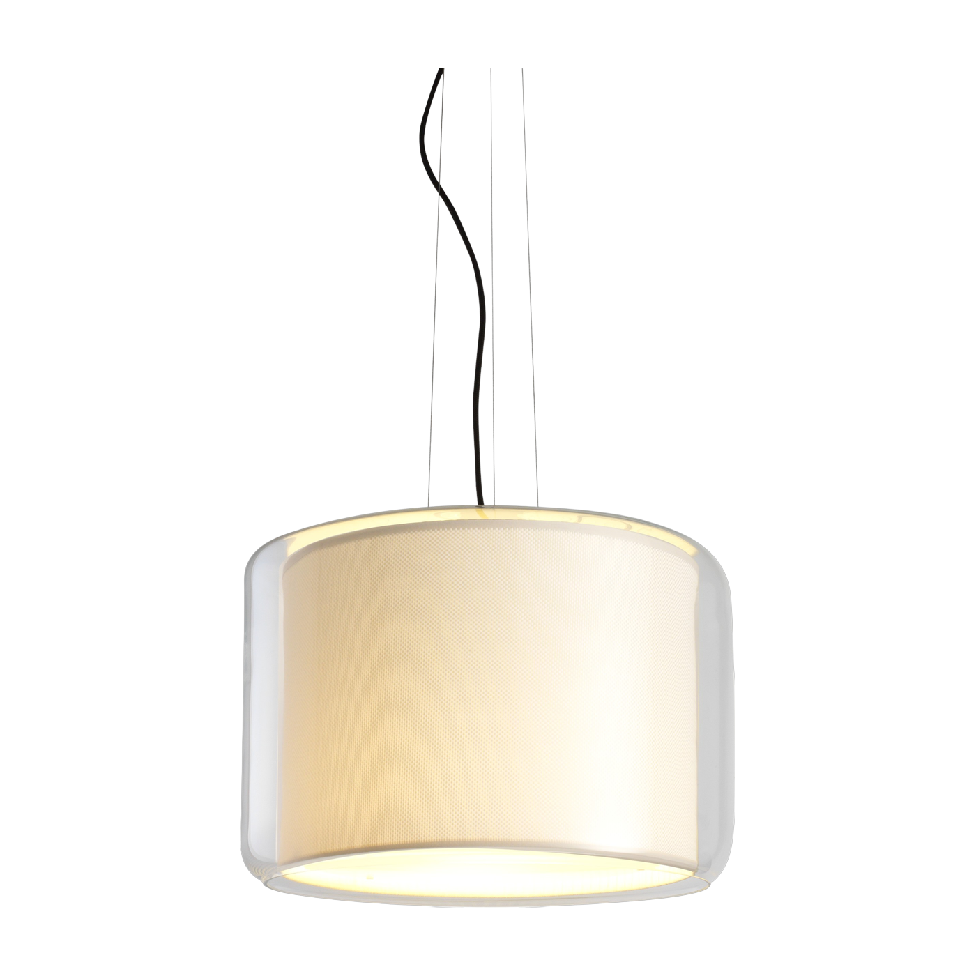 Suspension en verre soufflé blanc 30cm Mercer - Marset