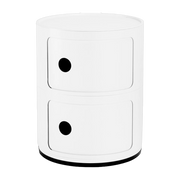 Armario de 2 cajones blanco mate Componibili Reciclado - Kartell