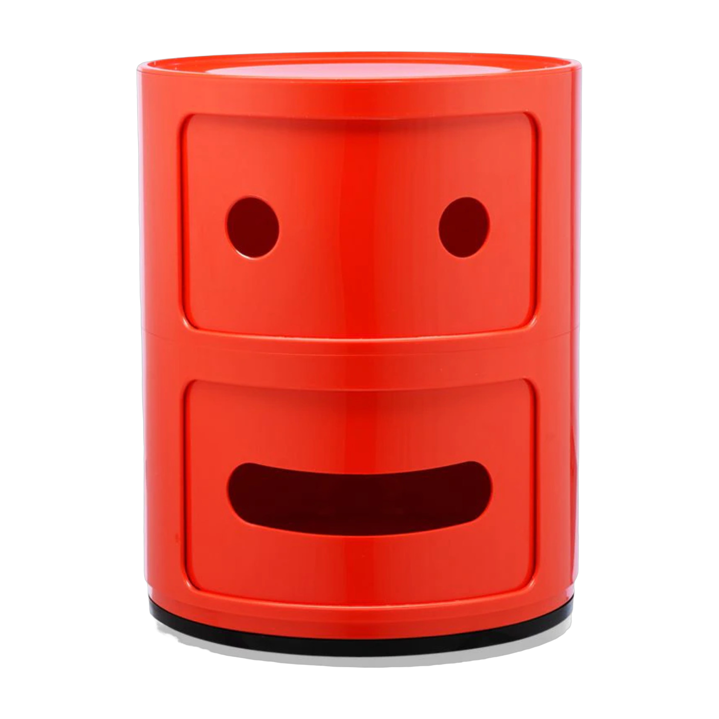 Table de chevet 2 tiroirs rouge Componibili Smile 2 - Kartell
