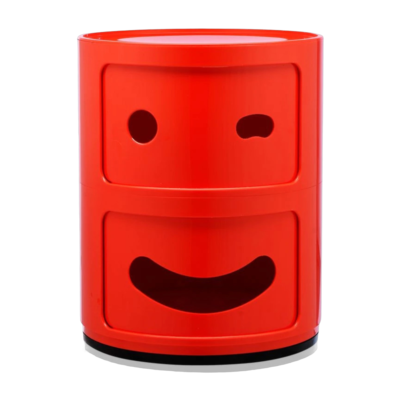 طاولة بجانب السرير حمراء بدرجين Componibili Smile occhiolino - Kartell