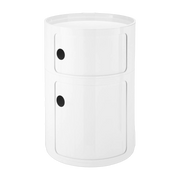 White storage tower 2 drawers asymmetrical Componibili Classic BIG - Kartell