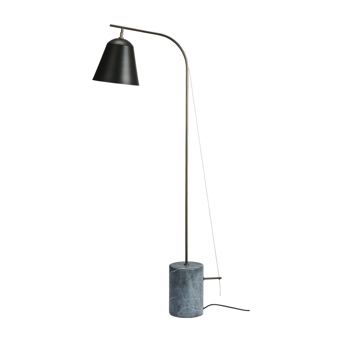 Lámpara de pie de aluminio negro Line Two - NORR11