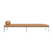 Daybed in steel and leather camel Man - NORR11
