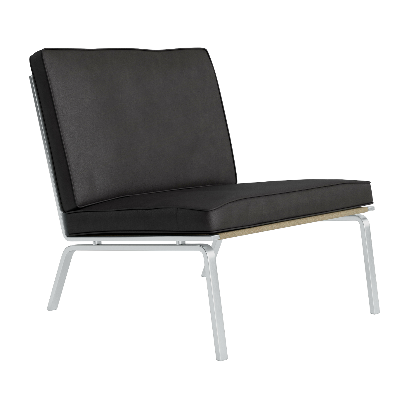 Fauteuil en acier et cuir anthracite Man - NORR11