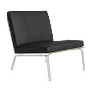 Fauteuil en acier et cuir anthracite Man - NORR11