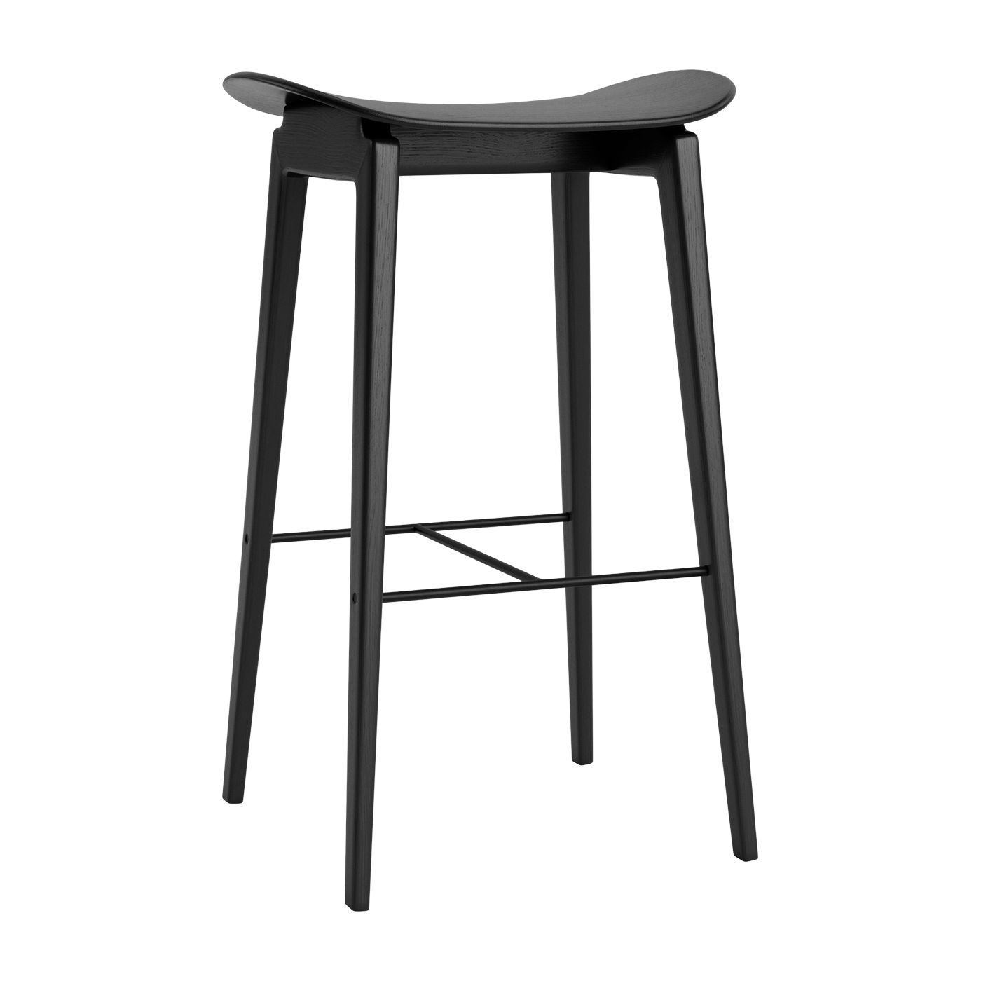 Sgabello da bar in rovere nero 65 cm NY11 - NORR11