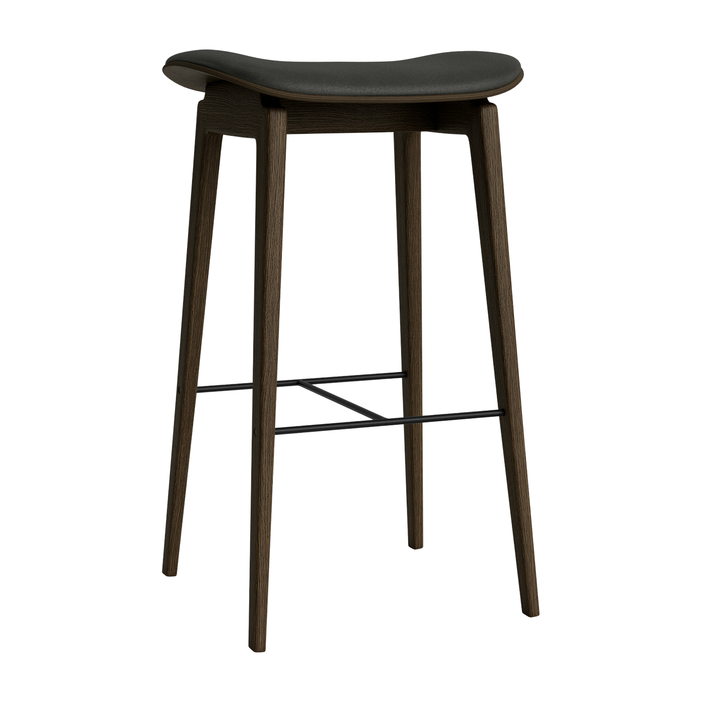 Sgabello da bar in rovere fumé e rivestimento antracite 75 cm NY11 - NORR11