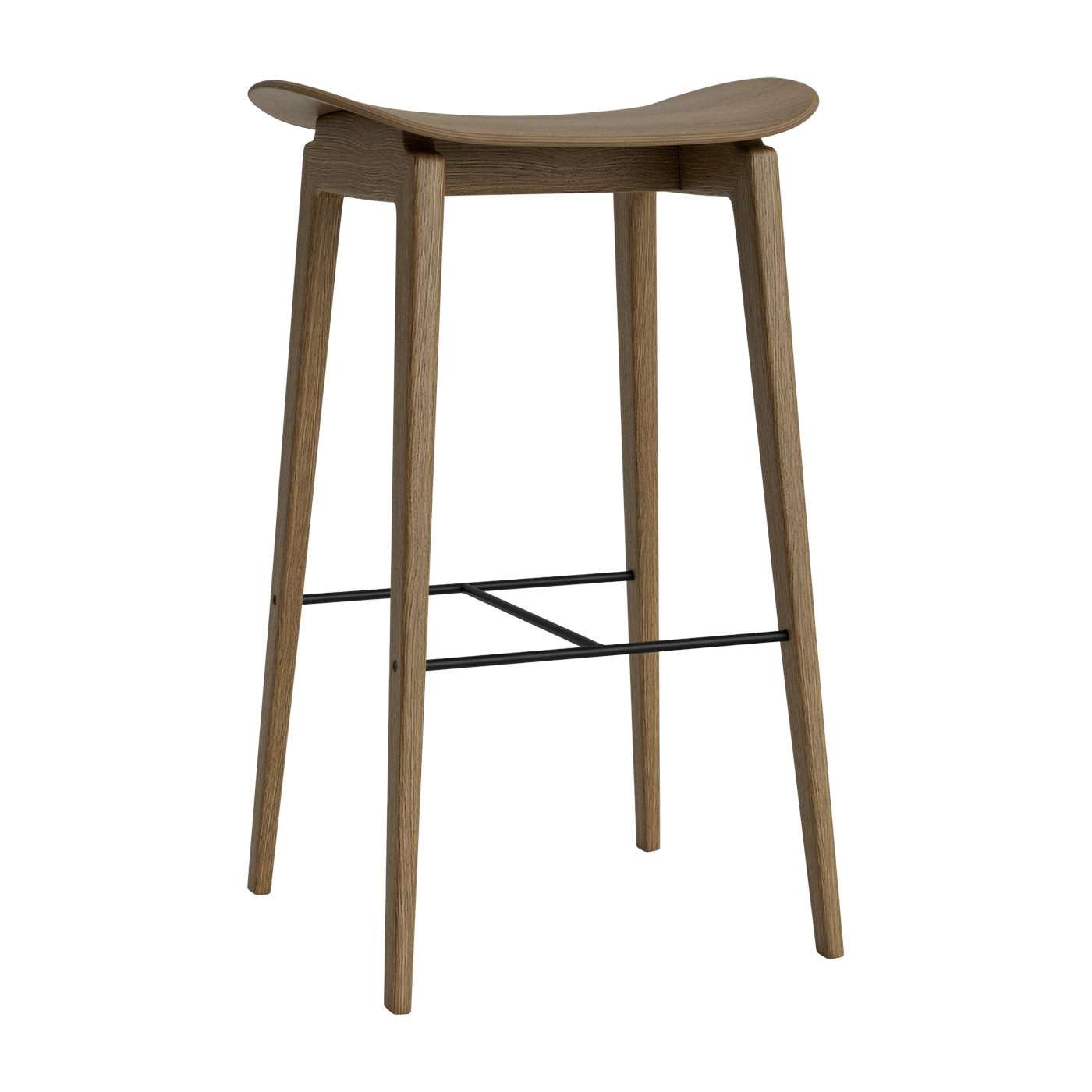 Sgabello da bar in rovere chiaro fumé 65 cm NY11 - NORR11