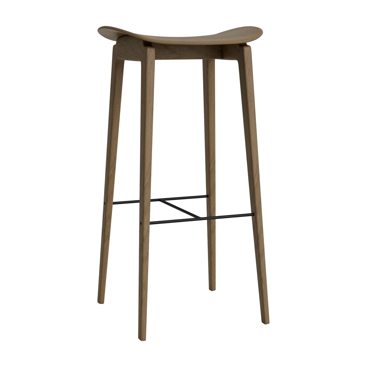 Sgabello da bar in rovere chiaro fumé da 75 cm NY11 - NORR11
