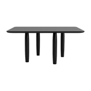 Black oak square coffee table 80 x 80 cm Oku - NORR11