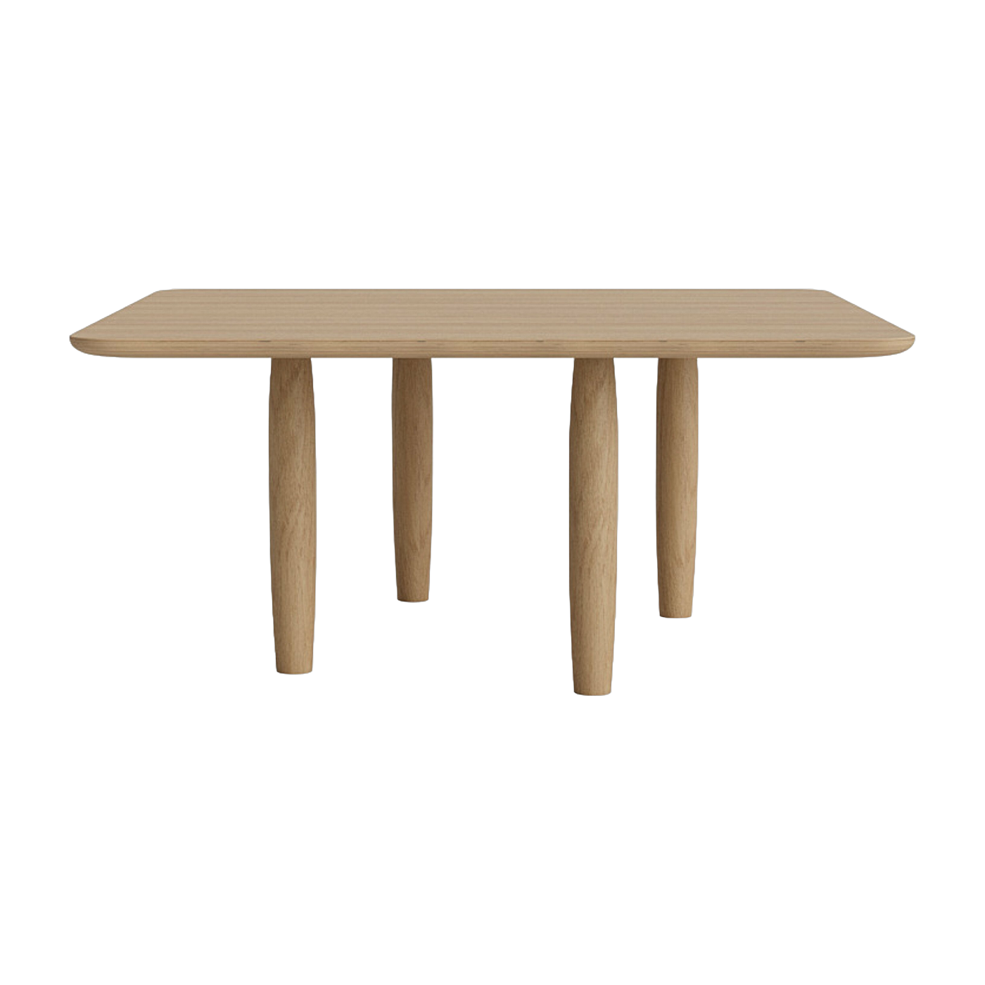 Quadratischer Couchtisch aus natürlicher Eiche 80 x 80 cm Oku -. NORR11