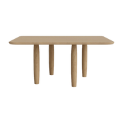 Mesa de centro cuadrada de roble natural 80 x 80 cm Oku - NORR11