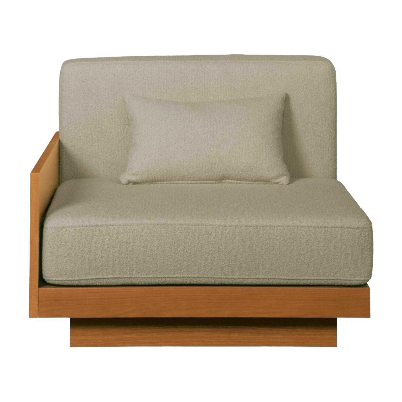 Modulo per esterni con bracciolo in Iroko e ricciolo naturale Georges - Gabrielle Paris