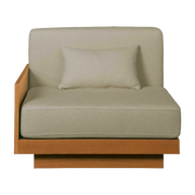 Modulo per esterni con bracciolo in Iroko e ricciolo naturale Georges - Gabrielle Paris