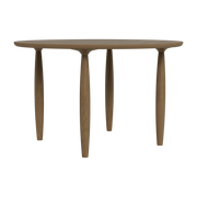 Table à dîner ronde en chêne fumé clair 120 cm Oku - NORR11