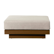 Pouf per esterni in tessuto Iroko e Crema Georges - Gabrielle Paris