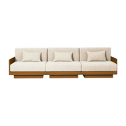 3-Sitzer-Sofa aus Iroko Canvas in Creme Georges l'Elégant - -. Gabrielle Paris