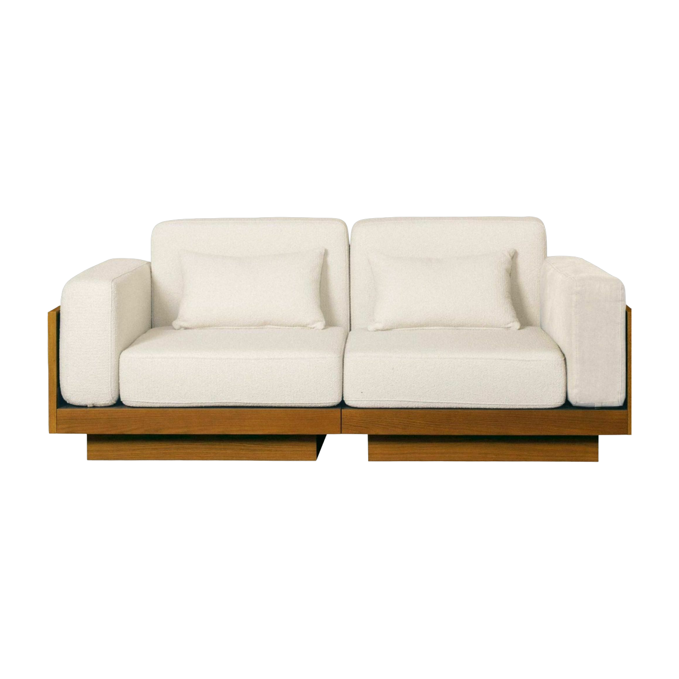 Divano a 2 posti in Iroko color crema Georges The Comfortable - Gabrielle Paris