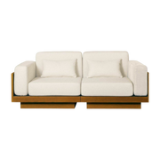 2 seater sofa in cream Iroko Georges The Comfortable - Gabrielle Paris