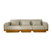 3-Sitzer-Sofa aus Iroko Canvas Natural Georges Le confortable - Gabrielle Paris