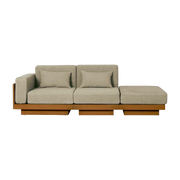 3-Sitzer-Sofa aus Iroko Naturleinwand Georges la Méridienne - Gabrielle Paris