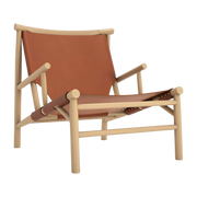 Sessel aus Natureiche und Leder cognac Samurai -. NORR11
