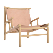 Fauteuil en chêne et cuir naturel Samurai - NORR11