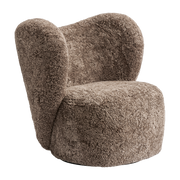 Sedia girevole in pelle di pecora sahara Piccola Big Sedia - NORR11