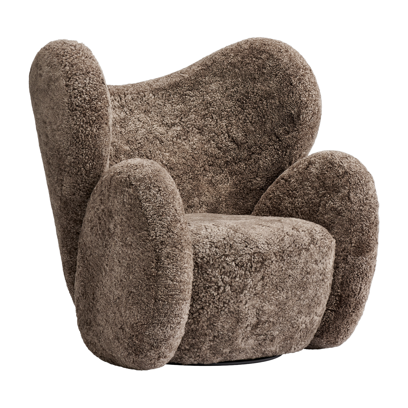 Sillón giratorio de piel de oveja Big Big Chair - NORR11