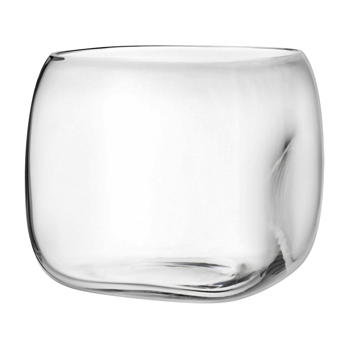 Mono Box Vase Extra Large Clear - Nude Glass