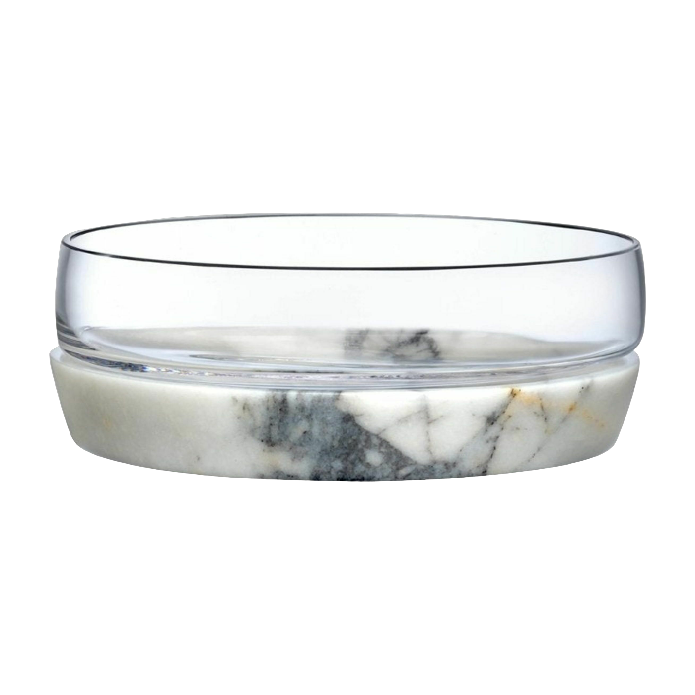 Bol con base de mármol L Chill - Nude Glass