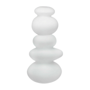 Porte-bougeoir blanc Cairn - Nude Glass