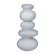 Cairn Candle Holder Medium Sandblasted Opal Grey - Nude Glass