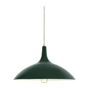 Lámpara colgante de latón verde 1965 - Gubi
