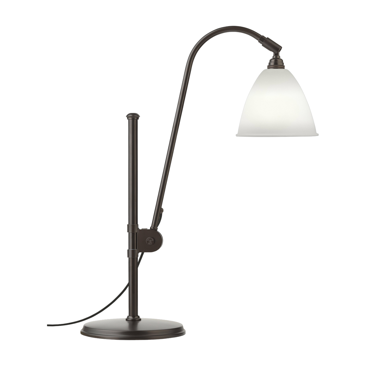 Weiße Tischleuchte base schwarz aus Messing BL1 -. Gubi