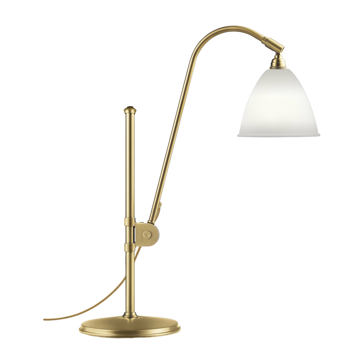 Cremefarbene Tischlampe base goldfarbenes Messing BL1 -. Gubi