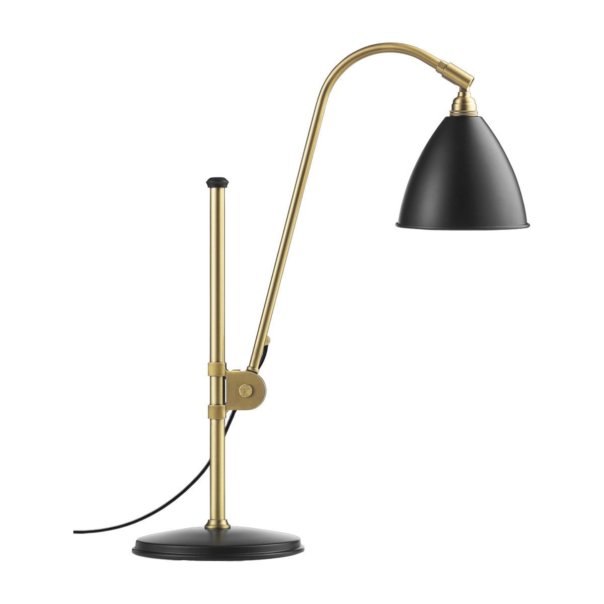 Schwarze Tischlampe base goldfarbenes Messing BL1 -. Gubi